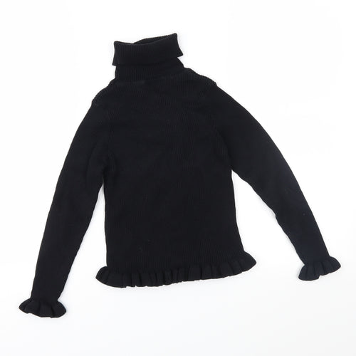 Matalan Girls Black  Knit Pullover Jumper Size 9 Years