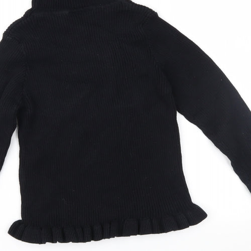 Matalan Girls Black  Knit Pullover Jumper Size 9 Years