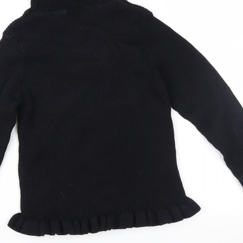 Matalan Girls Black  Knit Pullover Jumper Size 9 Years
