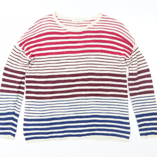 Seasalt Womens Multicoloured Striped Knit Pullover Jumper Size 10