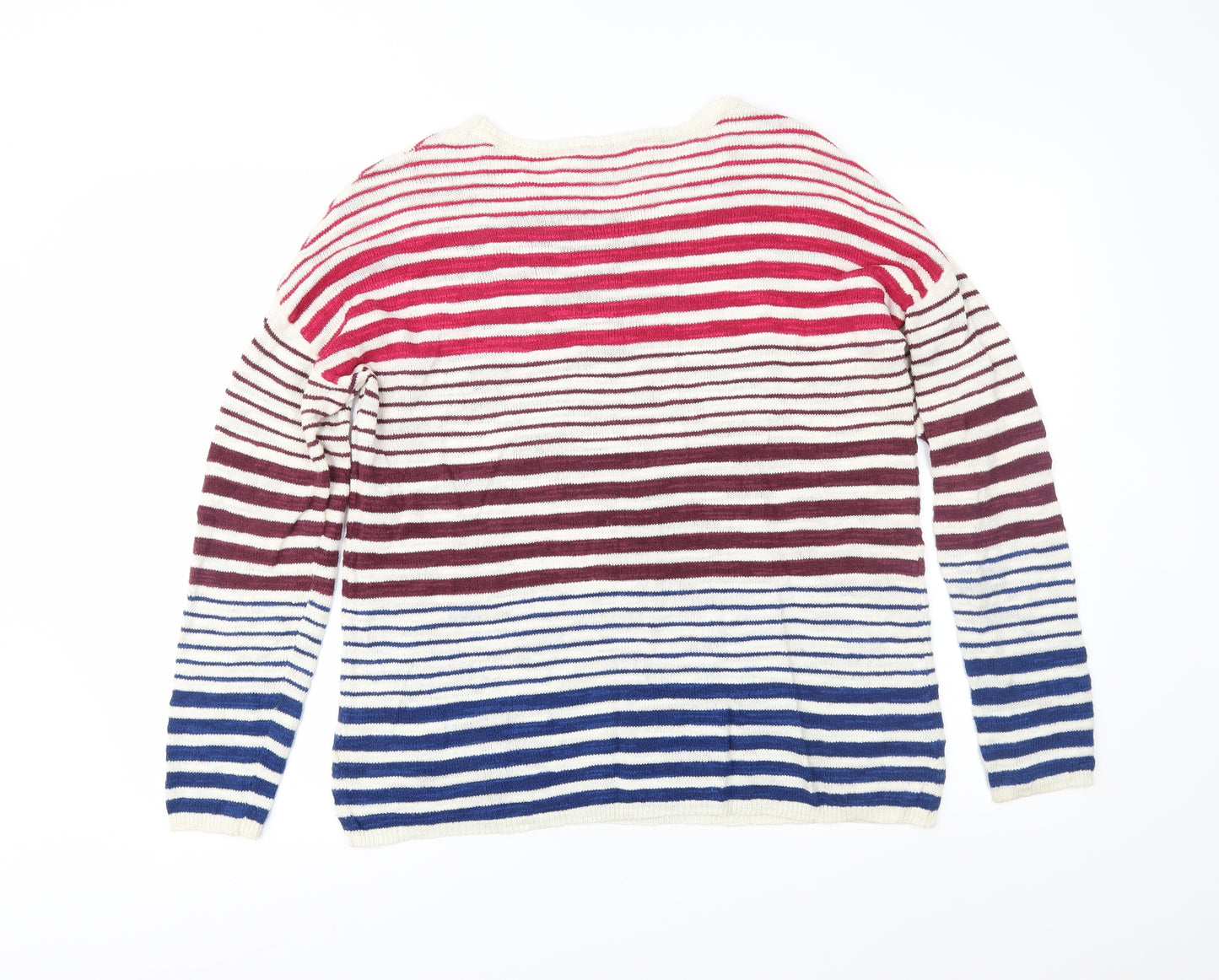 Seasalt Womens Multicoloured Striped Knit Pullover Jumper Size 10