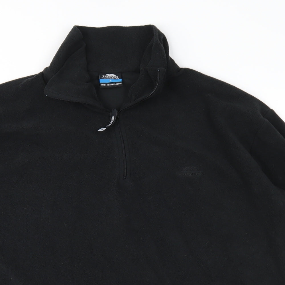Trespass Mens Black  Fleece Jacket  Size L