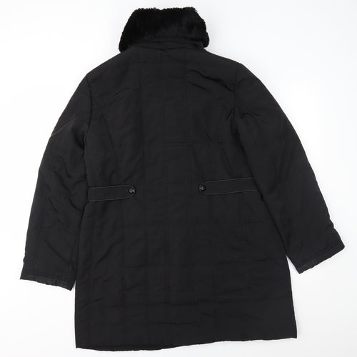 Klass Womens Black   Overcoat Coat Size M