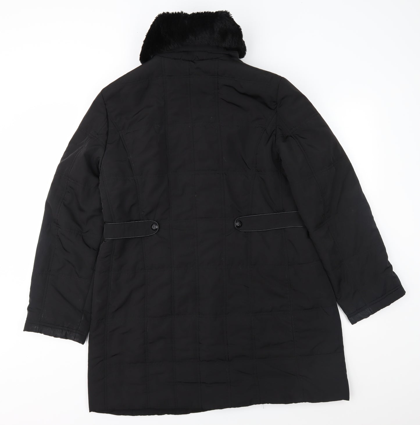 Klass Womens Black   Overcoat Coat Size M