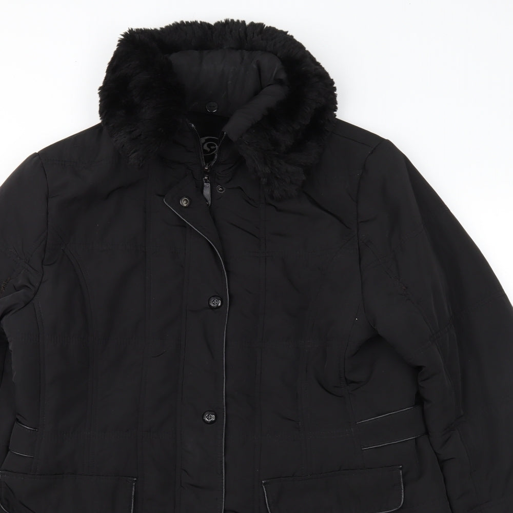 Klass Womens Black   Overcoat Coat Size M