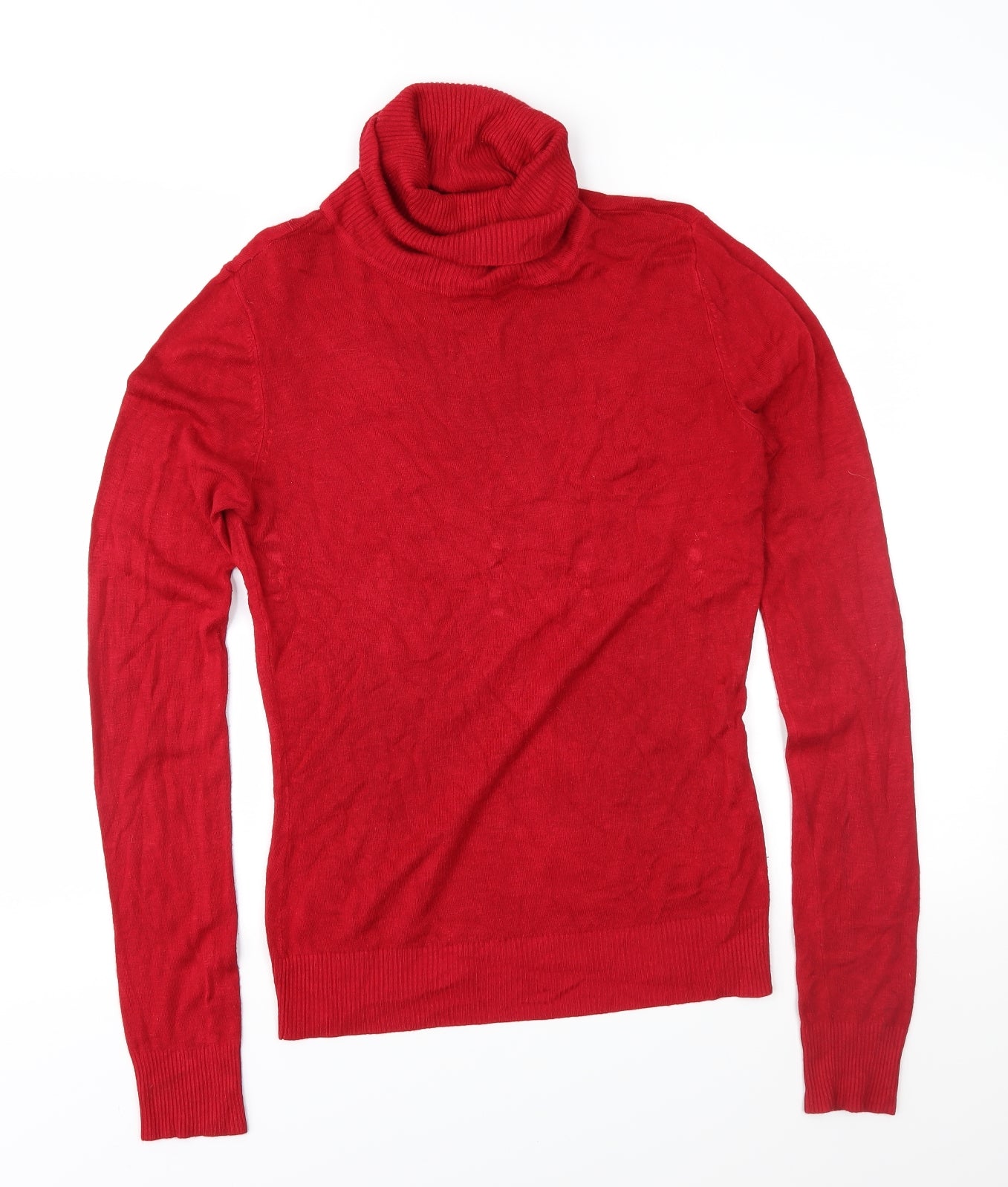 R+B Womens Red  Knit Pullover Jumper Size M