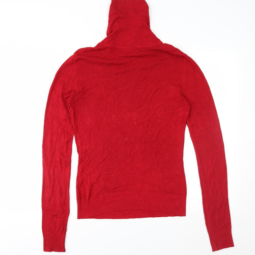 R+B Womens Red  Knit Pullover Jumper Size M