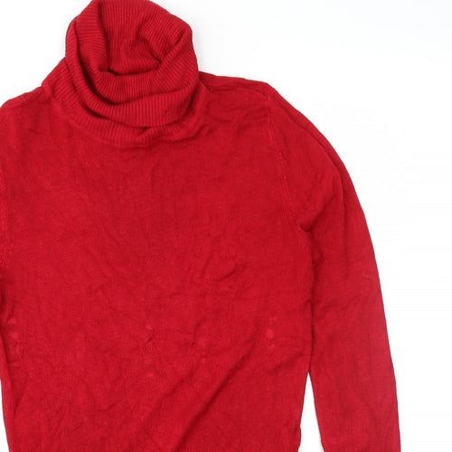 R+B Womens Red  Knit Pullover Jumper Size M