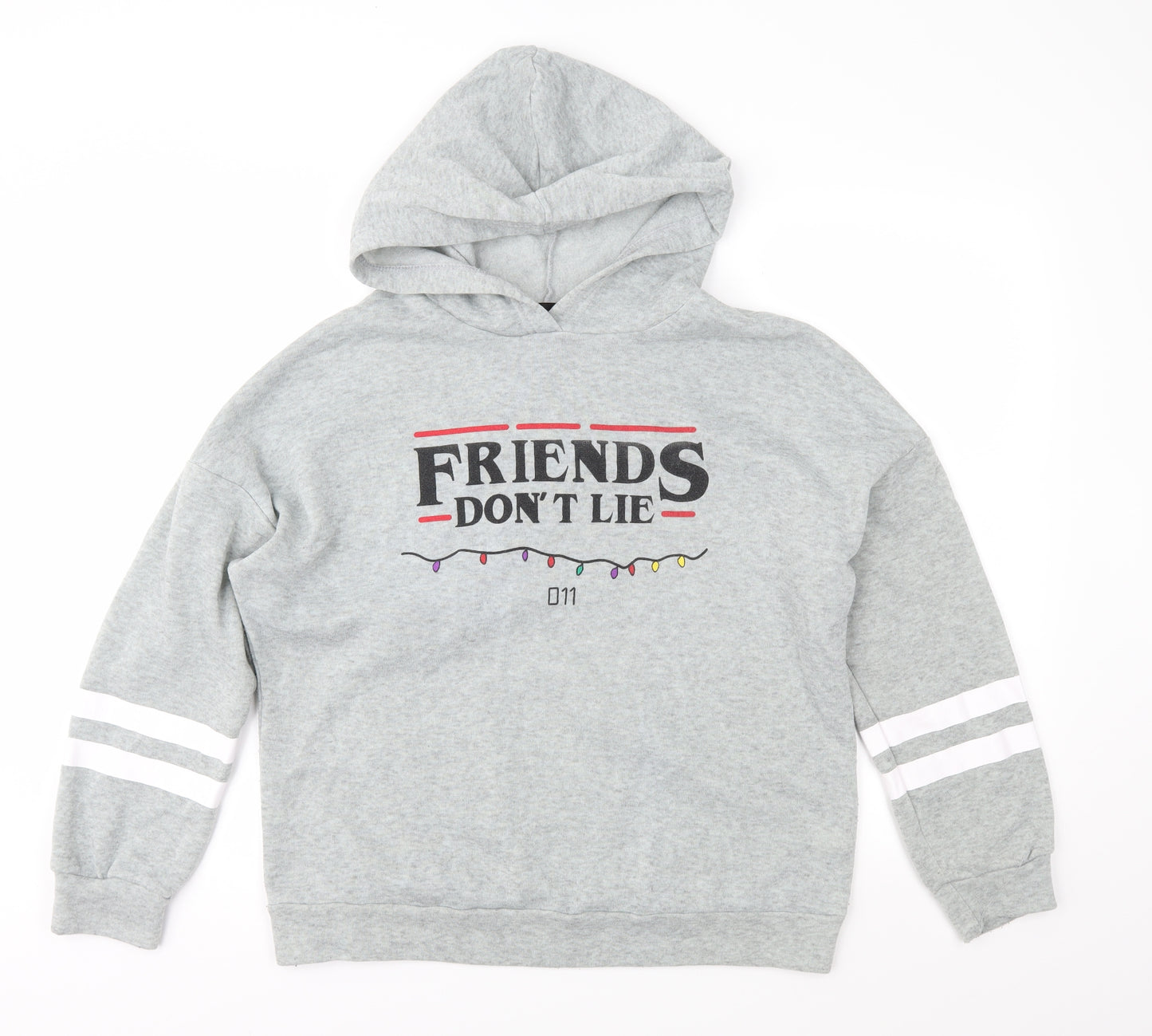 Fancyqube Womens Grey   Pullover Hoodie Size M