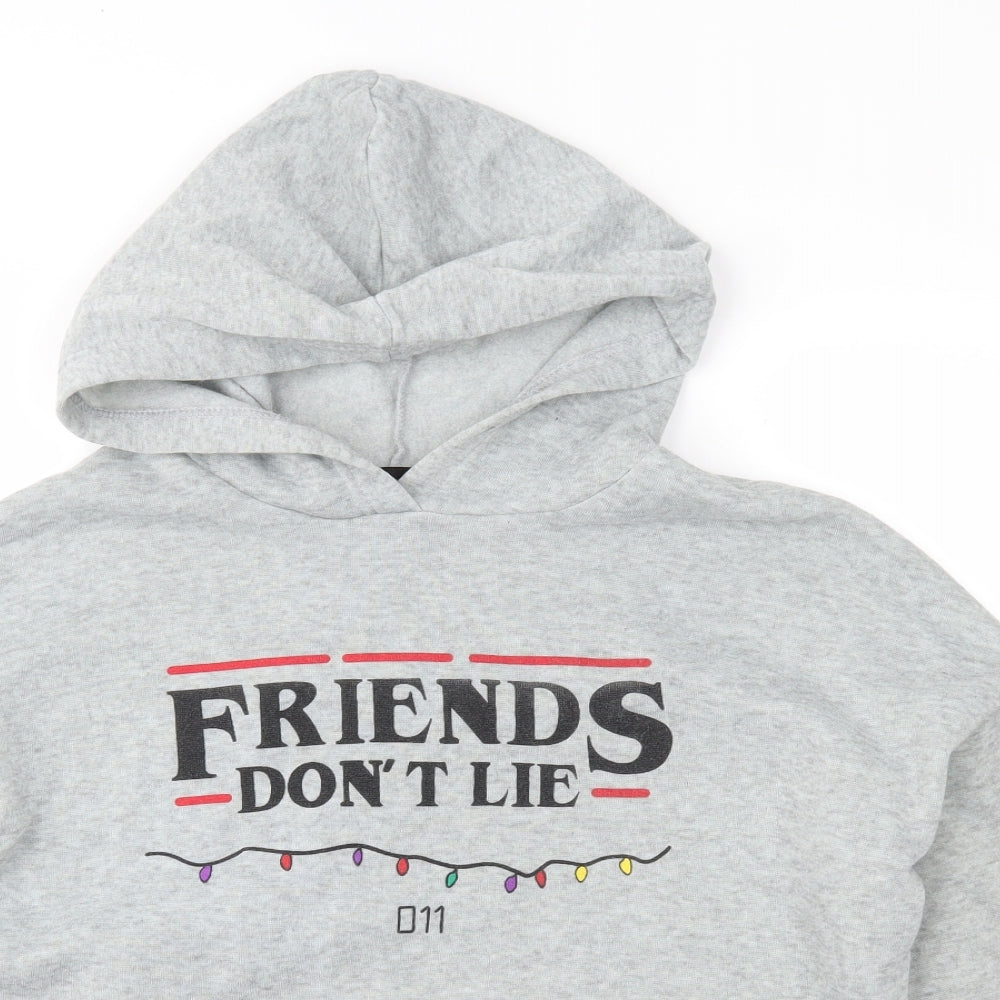 Fancyqube Womens Grey   Pullover Hoodie Size M