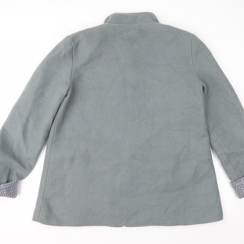 Anne De Lancay Womens Grey  Fleece Jacket Coat Size M