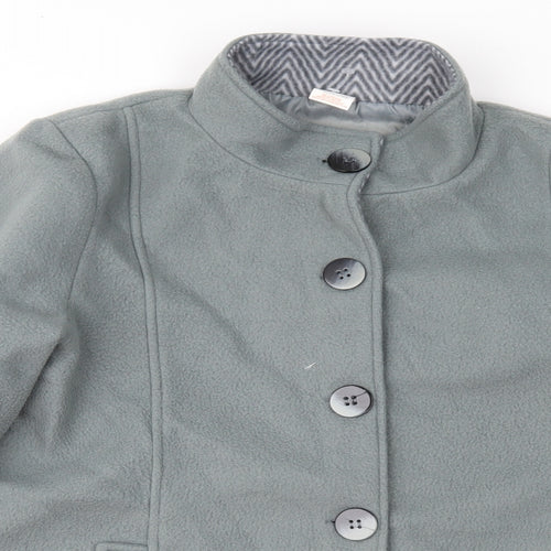 Anne De Lancay Womens Grey  Fleece Jacket Coat Size M
