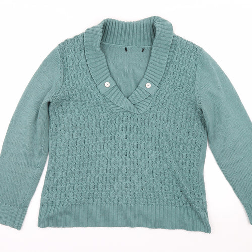 BM Womens Green   Pullover Jumper Size S