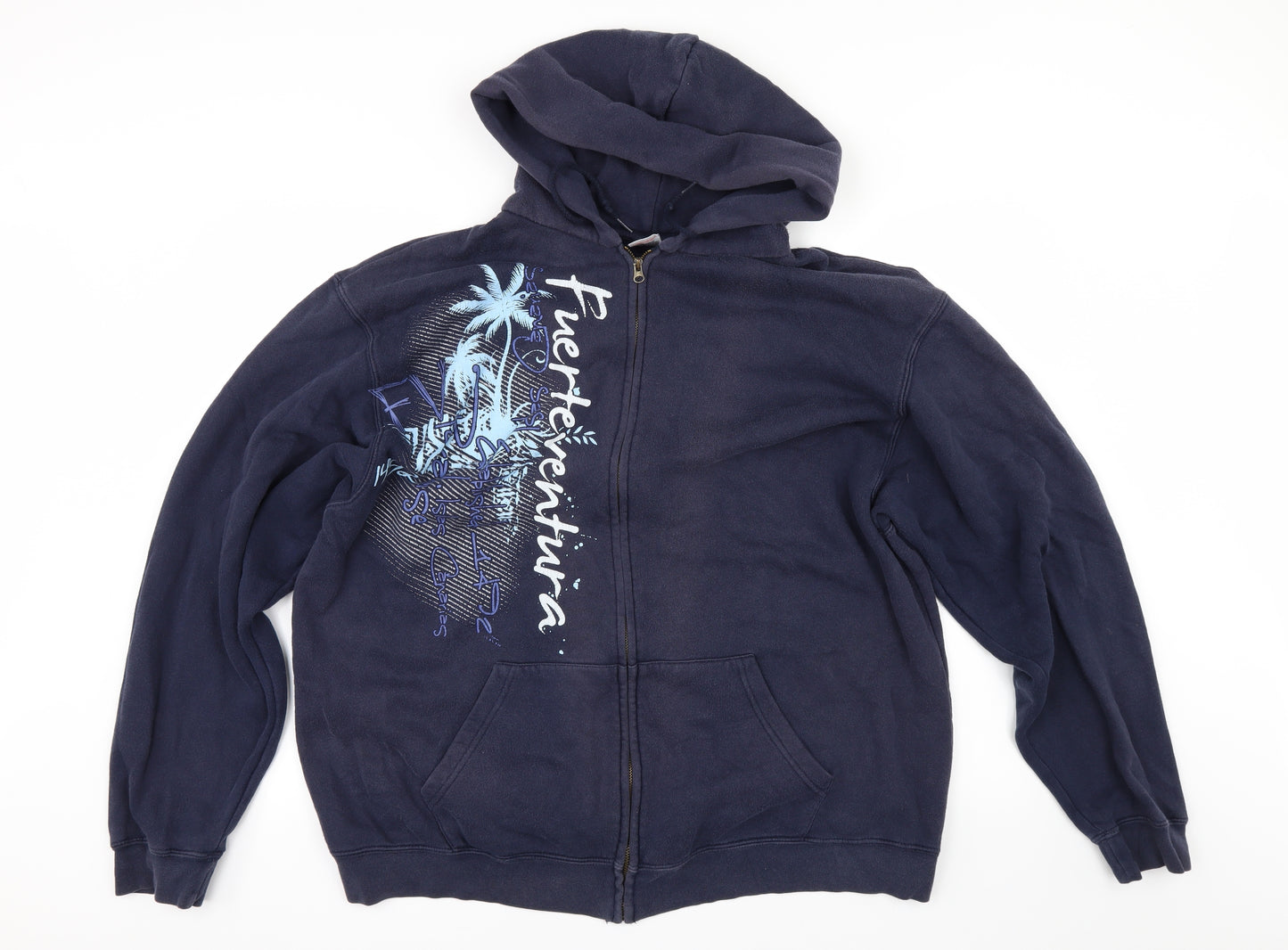 Cotton Traders Womens Blue   Full Zip Hoodie Size 2XL