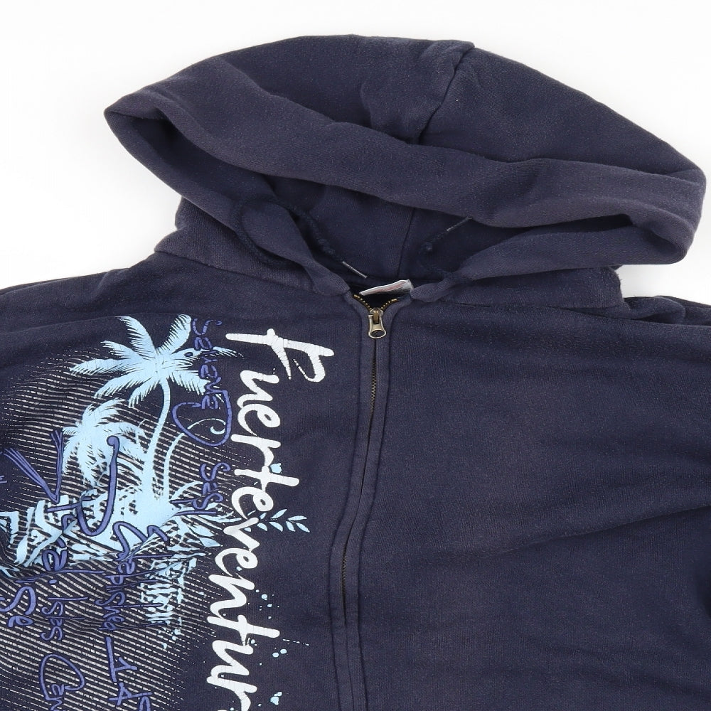 Cotton Traders Womens Blue   Full Zip Hoodie Size 2XL
