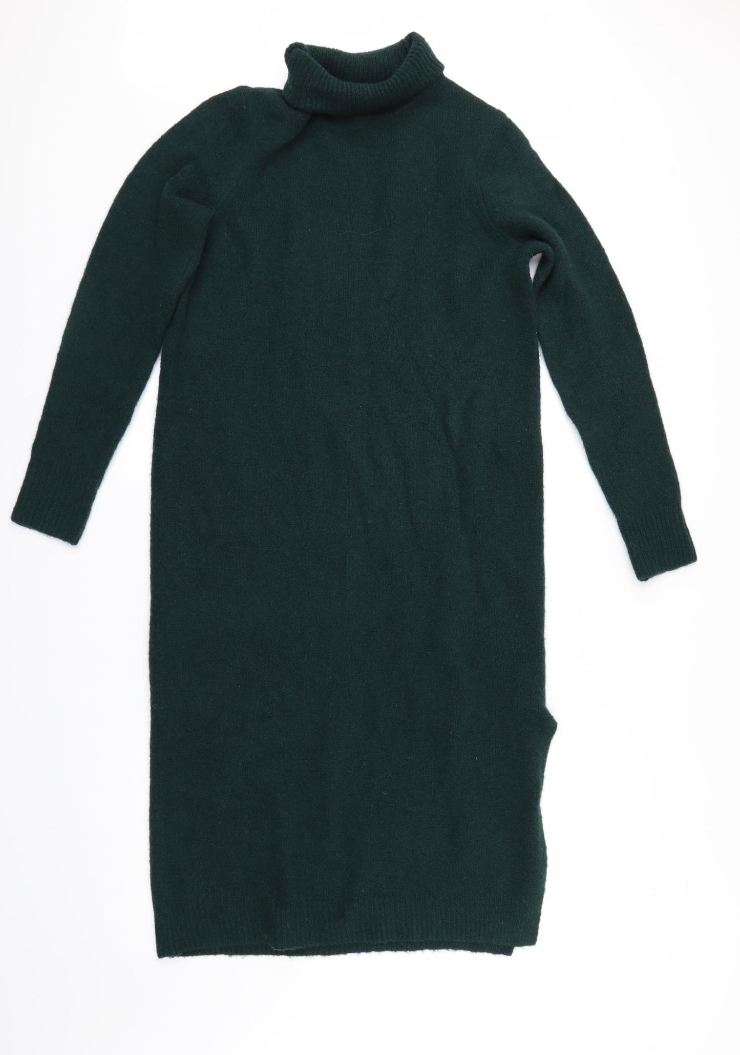 Marks and Spencer Womens Green   Jumper Dress  Size S  - side slit