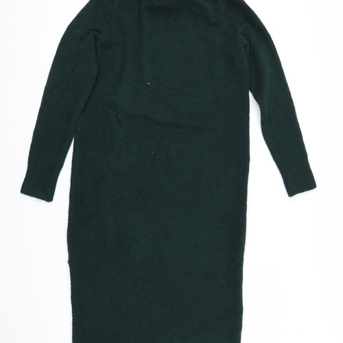 Marks and Spencer Womens Green   Jumper Dress  Size S  - side slit