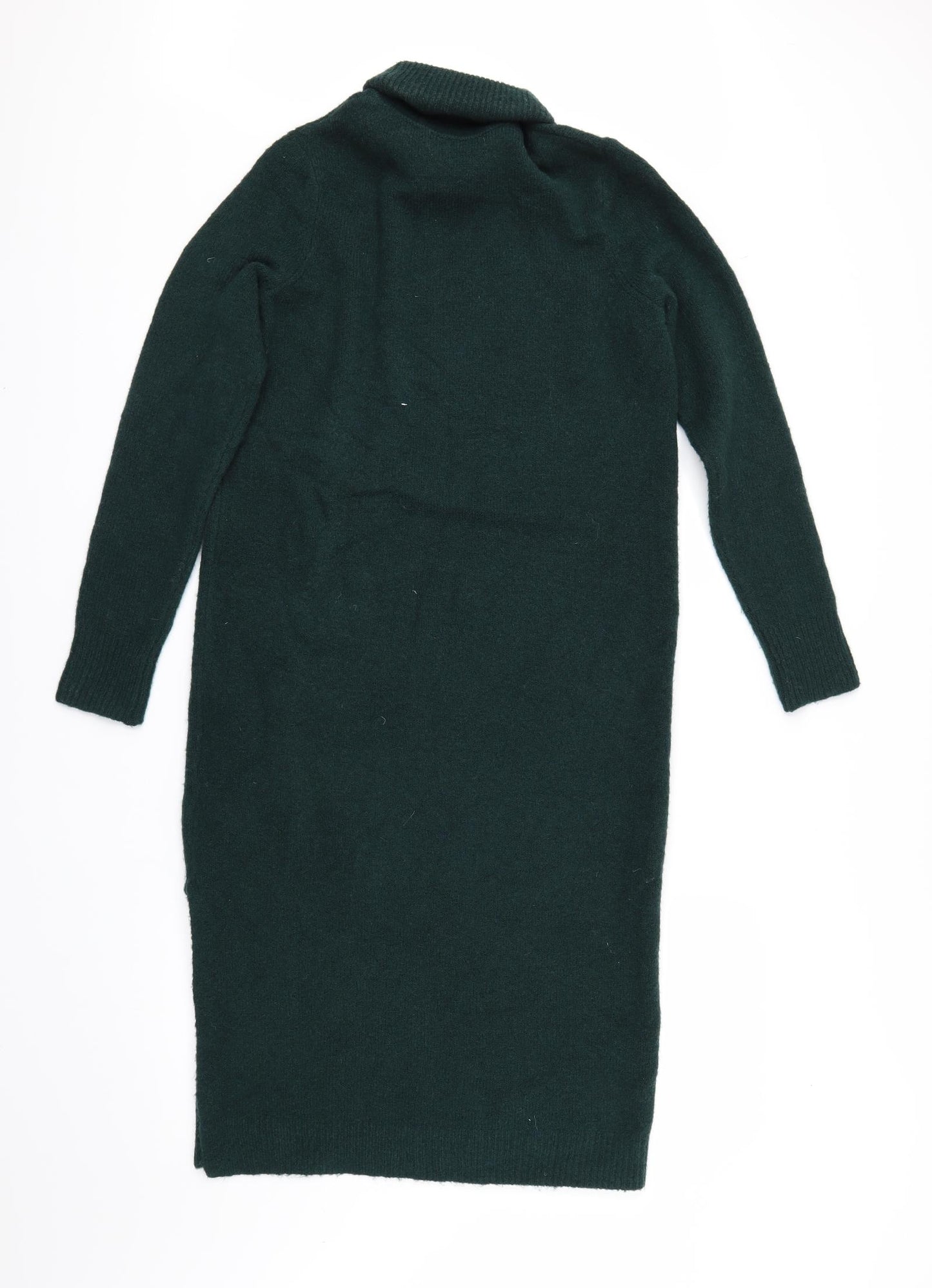Marks and Spencer Womens Green   Jumper Dress  Size S  - side slit