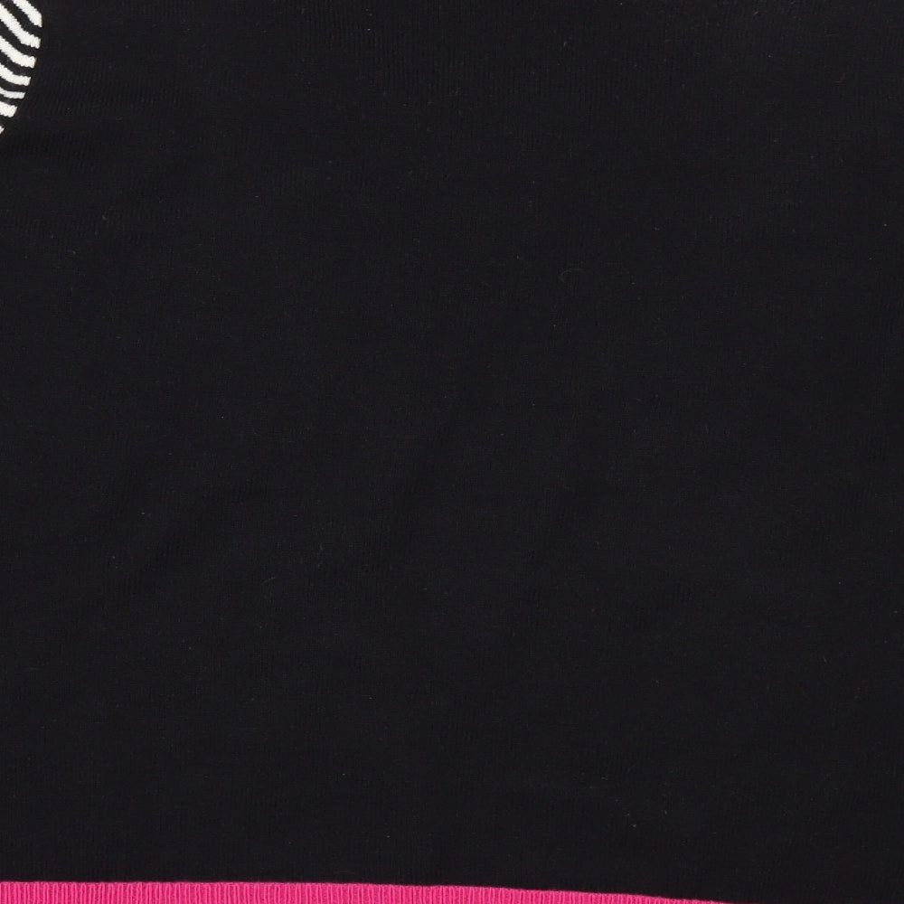 Per Una Womens Black Striped  Pullover Jumper Size 14