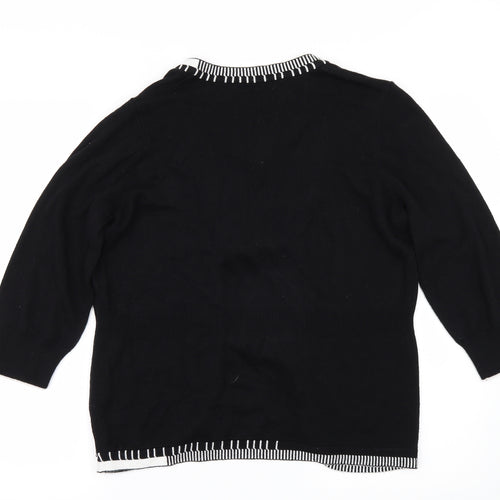 Per Una Womens Black   Pullover Jumper Size 14