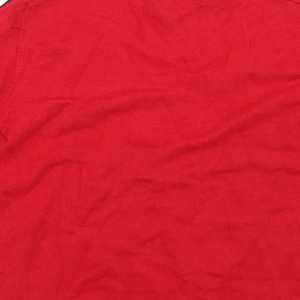 NEXT Boys Red Striped  Pullover Jumper Size 11 Years