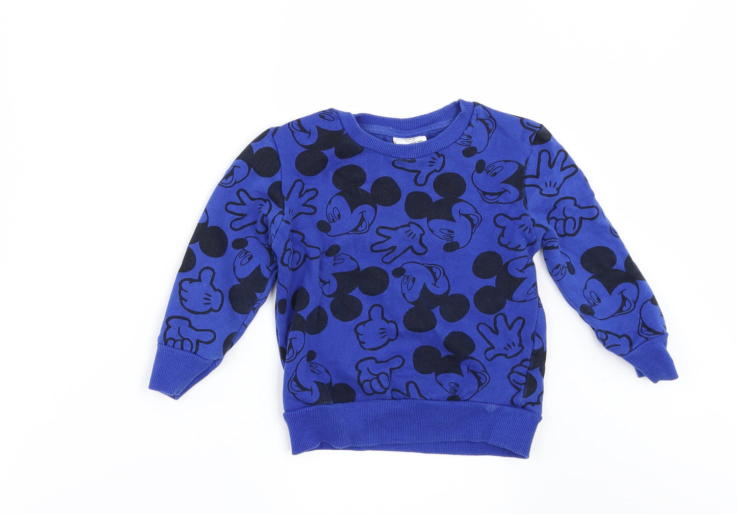 George Baby Black Geometric  Pullover Jumper Size 18-24 Months  - disney
