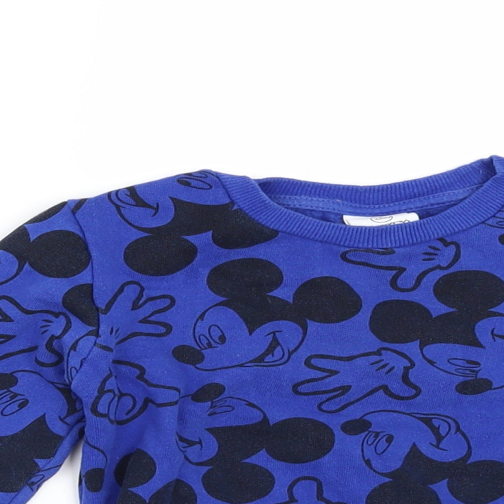 George Baby Black Geometric  Pullover Jumper Size 18-24 Months  - disney