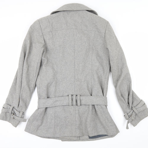 River Island Womens Grey   Overcoat Coat Size 14