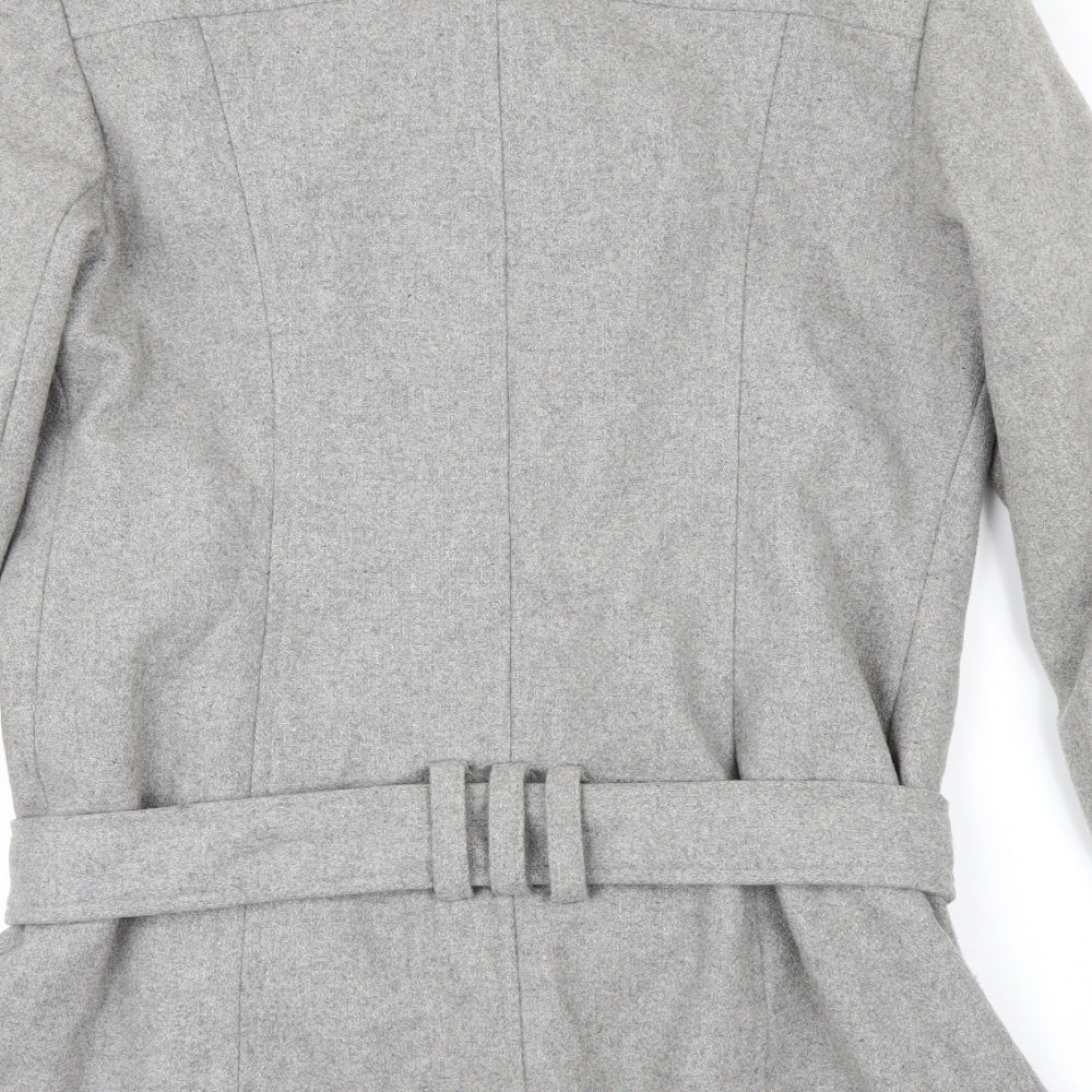 River Island Womens Grey   Overcoat Coat Size 14