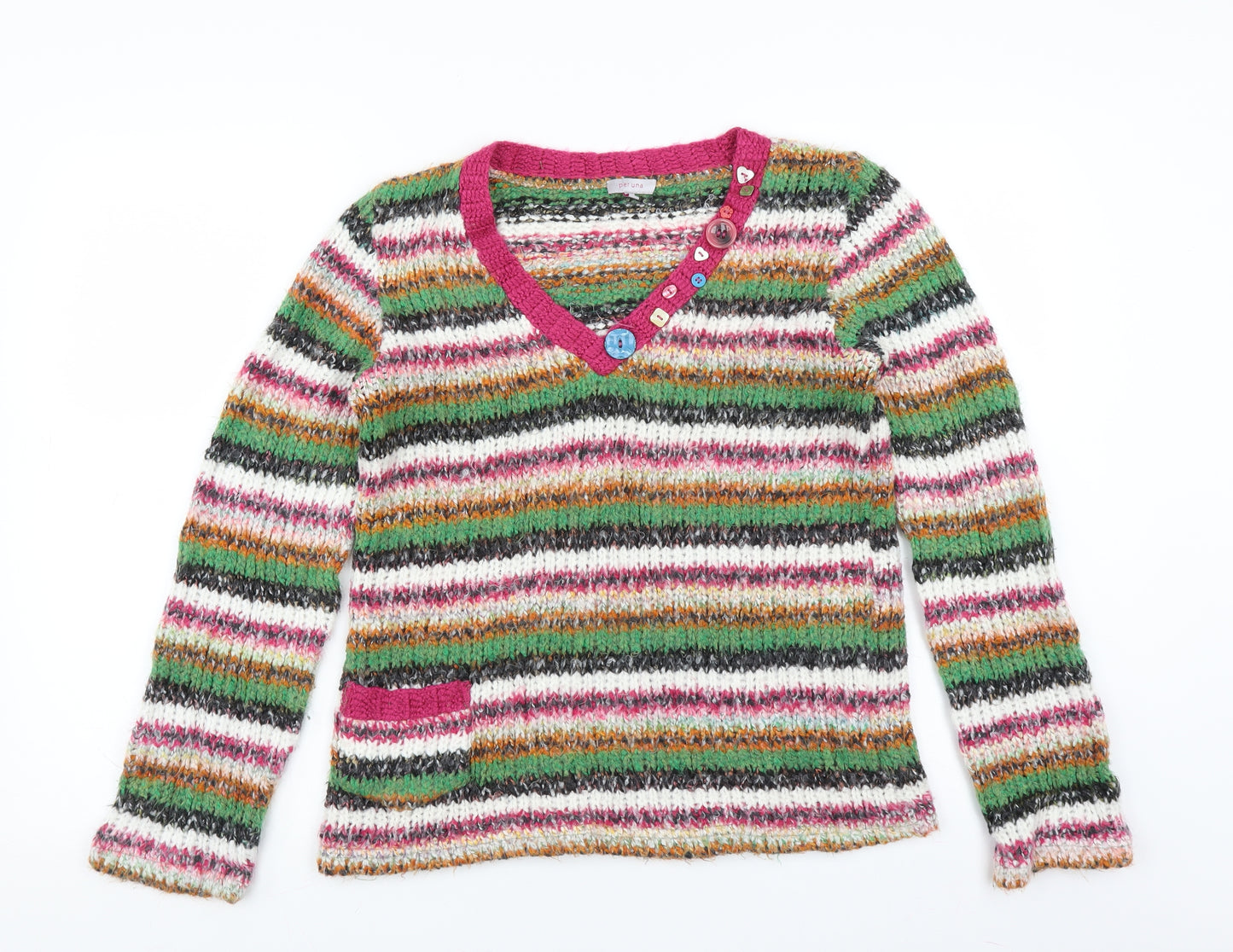 Marks and Spencer Womens Multicoloured   Pullover Jumper Size 16