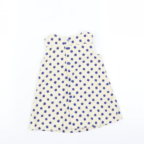 Zara Girls Ivory Polka Dot  Trapeze & Swing  Size 6-9 Months