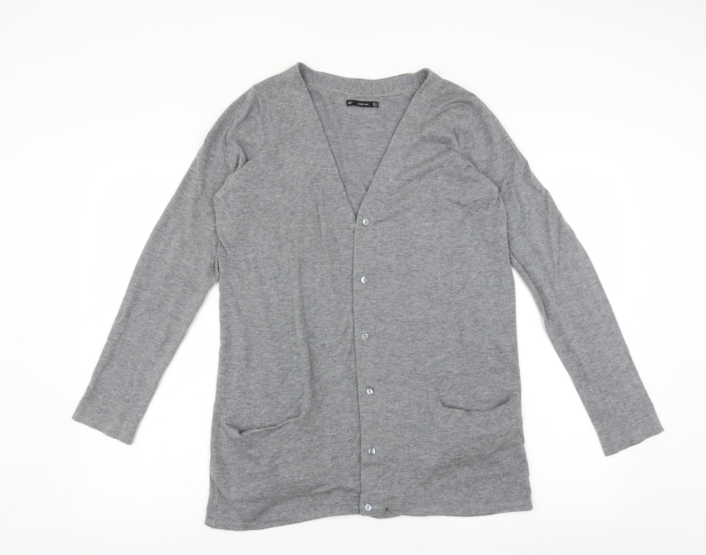 Zara Womens Grey   Cardigan Jumper Size M