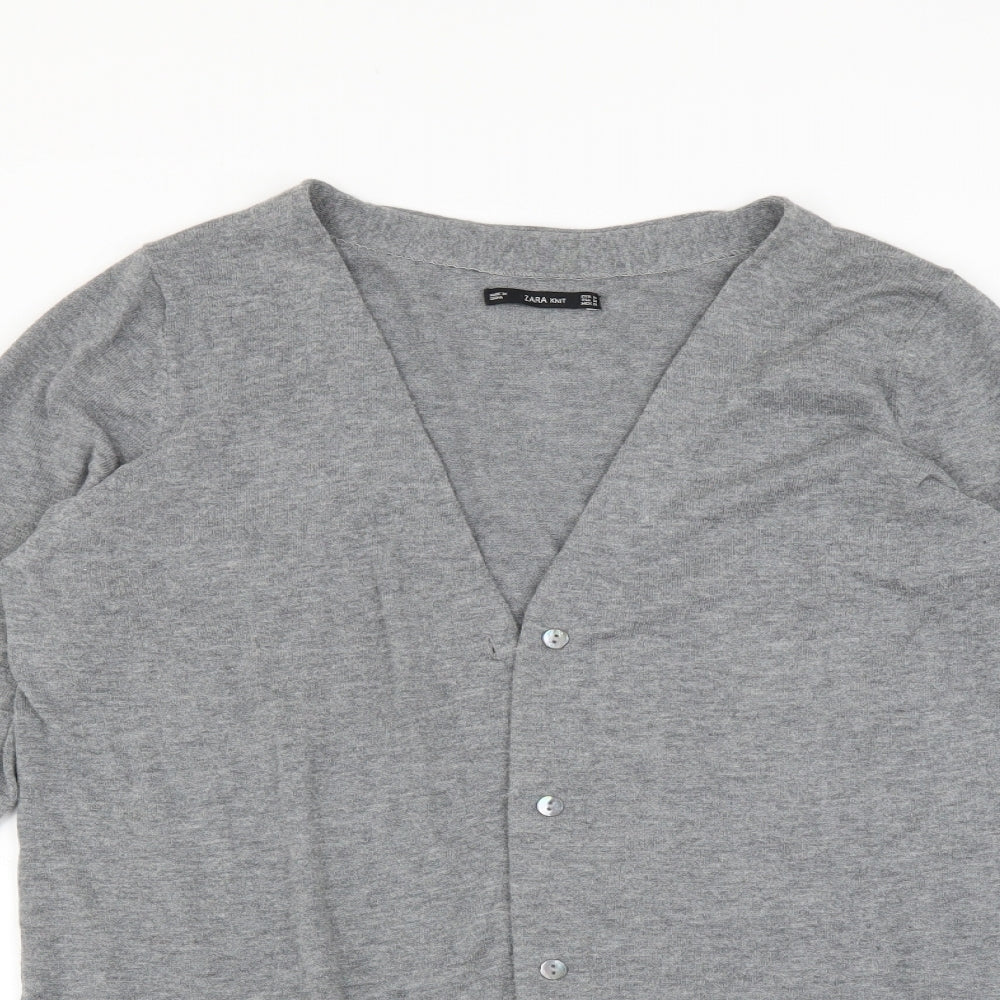 Zara Womens Grey   Cardigan Jumper Size M