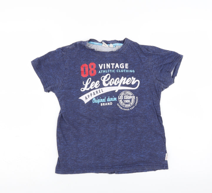 Lee Cooper Boys Blue Basic T-Shirt Size 9-10 Years