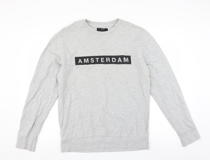 Acw85 Mens Grey   Pullover Sweatshirt Size L  - Amsterdam