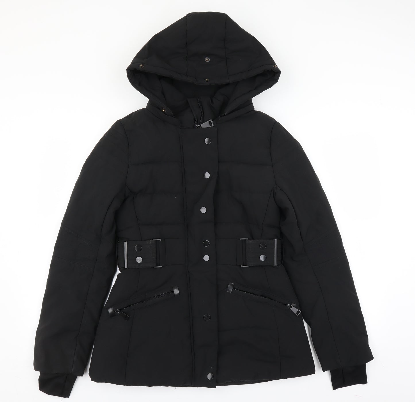 Mochy Womens Black   Puffer Jacket Coat Size 10