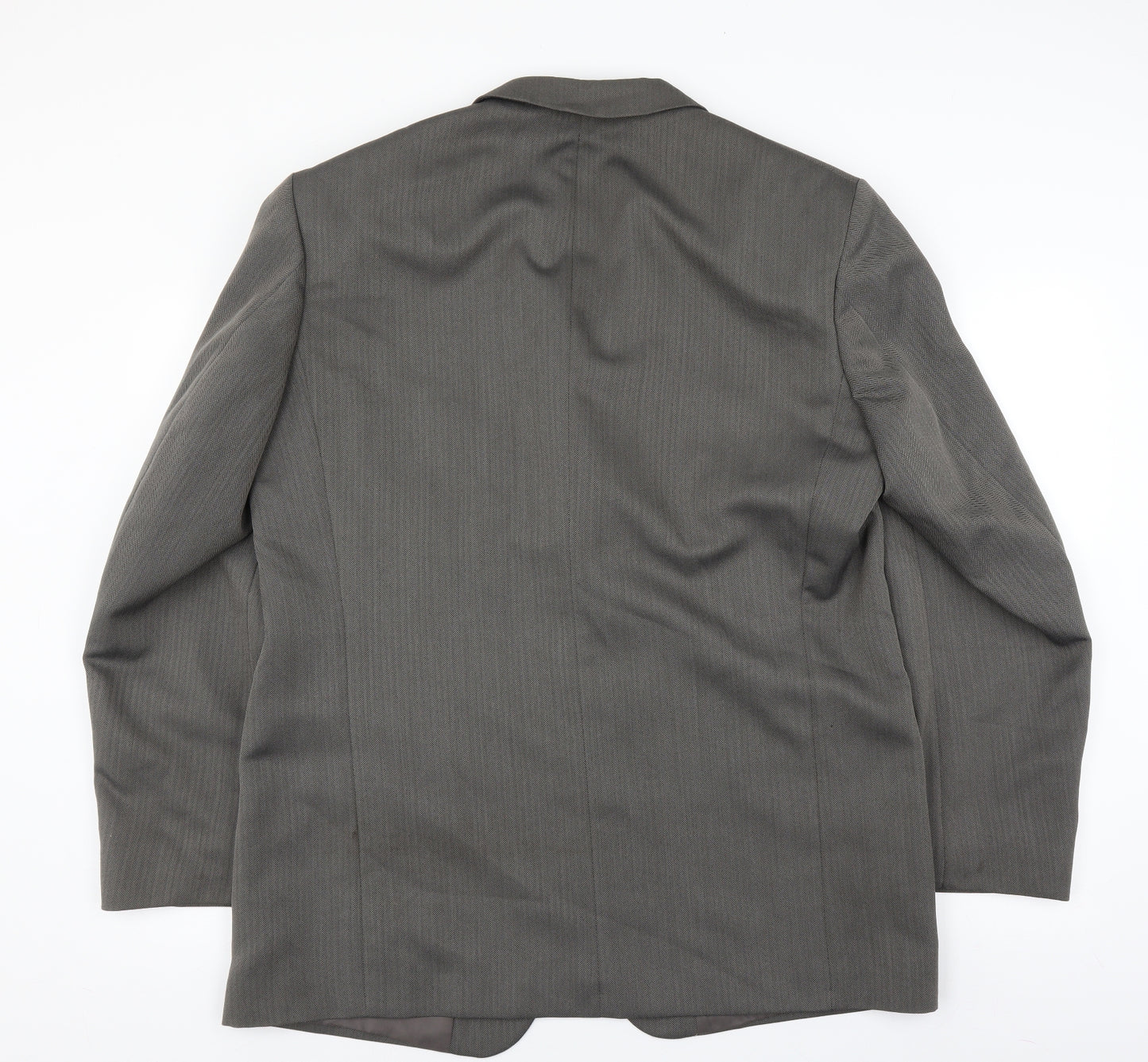 Zantos Mens Grey Herringbone  Jacket Suit Jacket Size 42