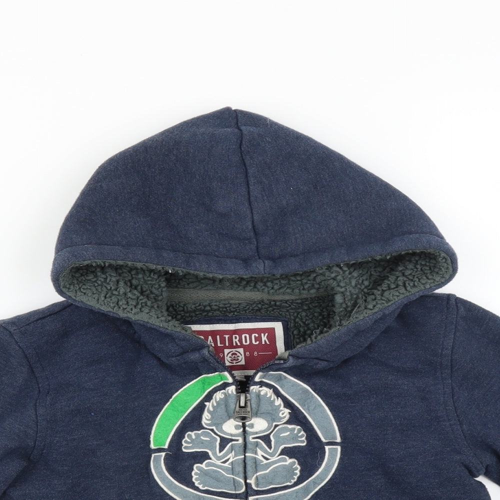Saltrock Boys Blue   Full Zip Hoodie Size 4-5 Years