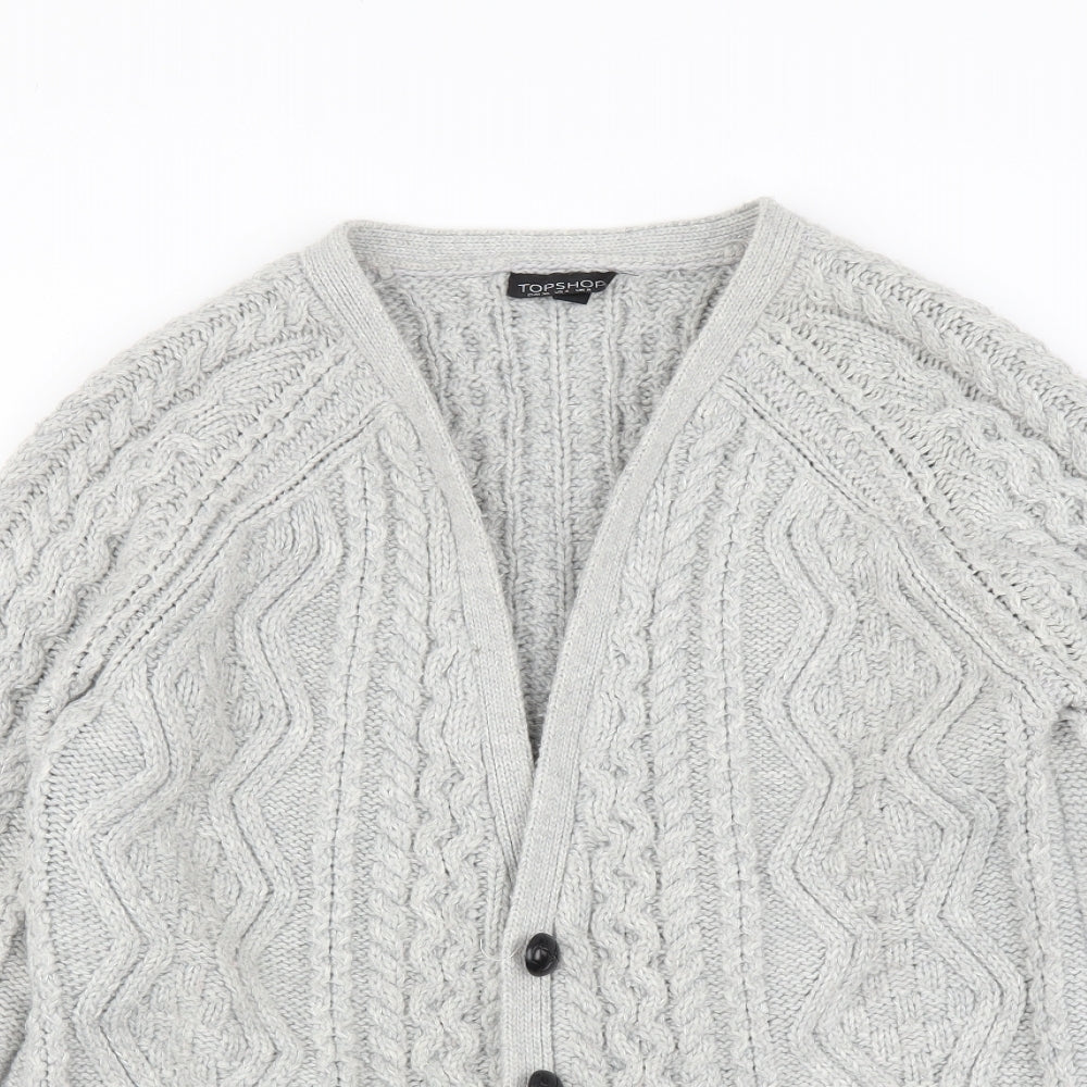 Topshop Womens Grey   Cardigan Jumper Size 8