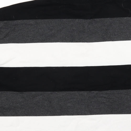 Marble Womens Black Striped  Pullover Jumper Size S