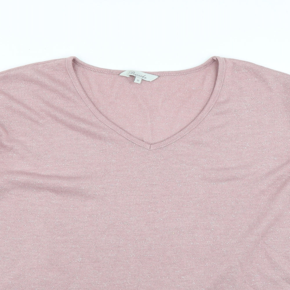 Peacocks Womens Pink   Pullover Jumper Size 12