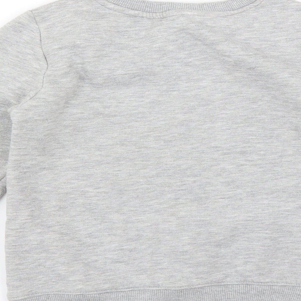 H&M Boys Grey   Pullover Sweatshirt Size 6-7 Years  - football