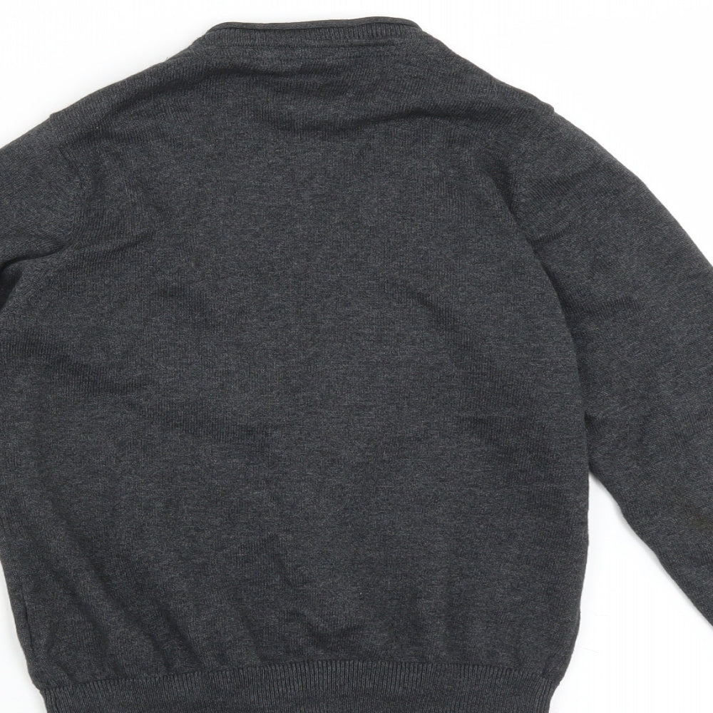 Marks and Spencer Girls Grey   Cardigan Jumper Size 7-8 Years