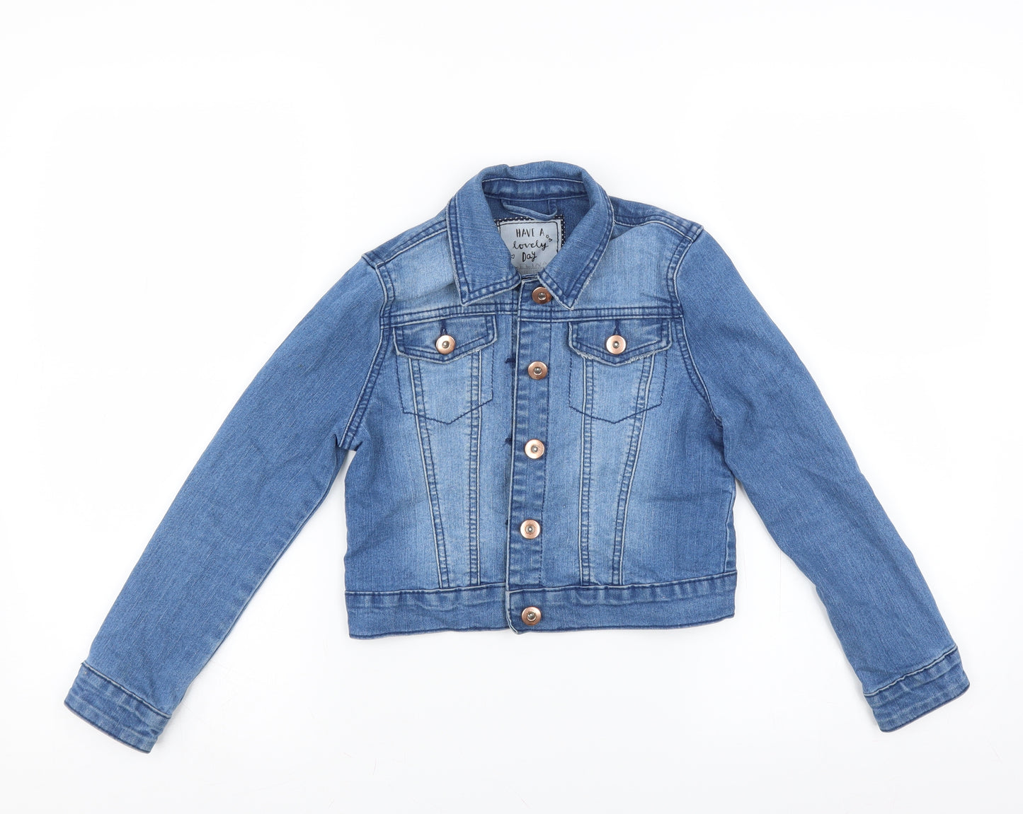 Sainsburys Girls Blue  Denim Jacket  Size 7-8 Years