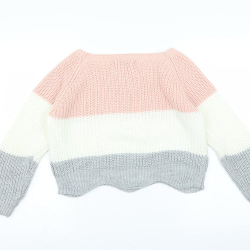 CAMEO ROSE  Womens Pink   Pullover Jumper Size S  - Scallop Hem