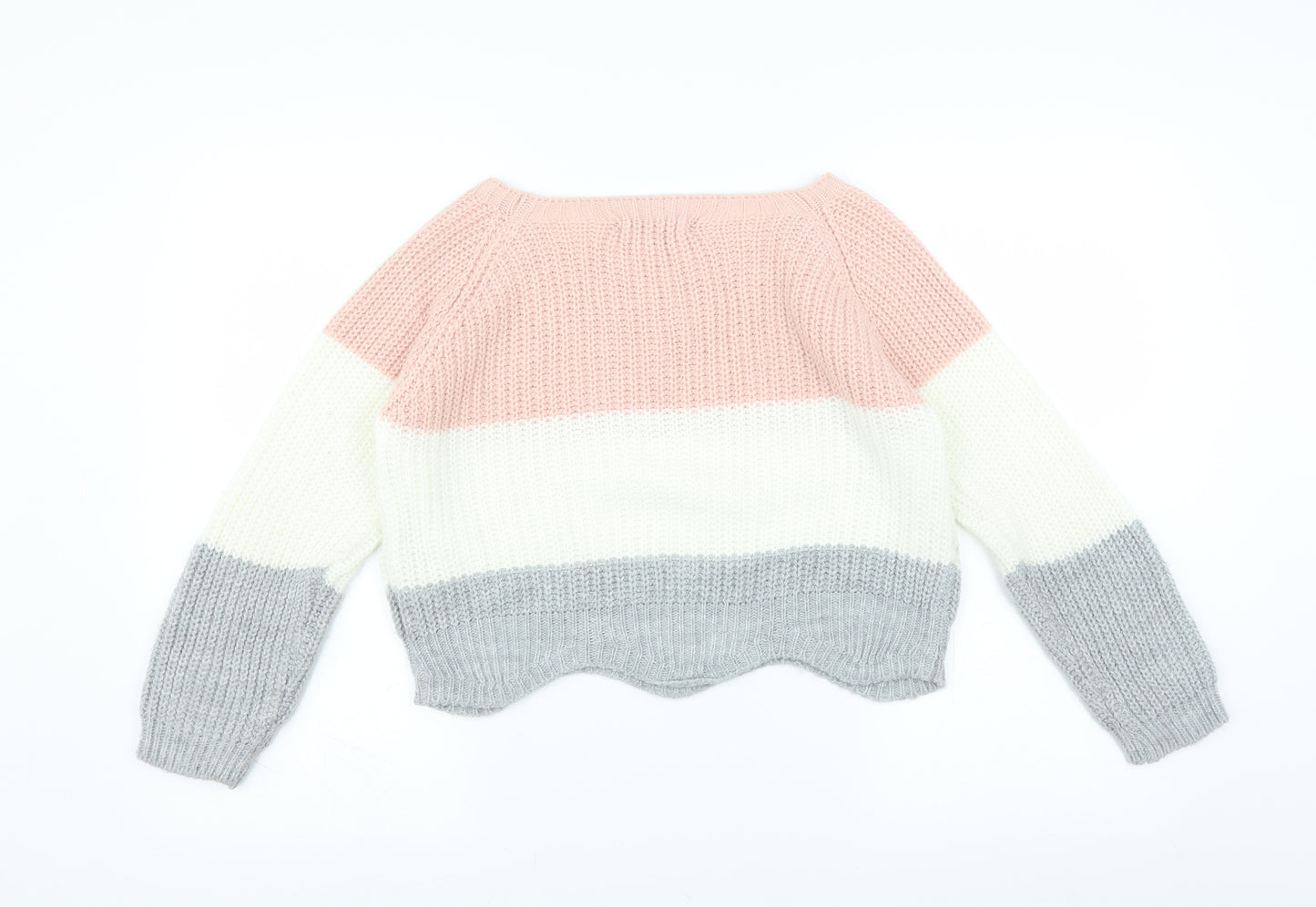 CAMEO ROSE  Womens Pink   Pullover Jumper Size S  - Scallop Hem
