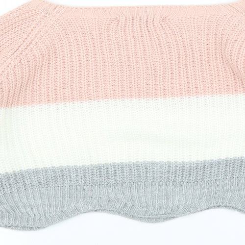 CAMEO ROSE  Womens Pink   Pullover Jumper Size S  - Scallop Hem