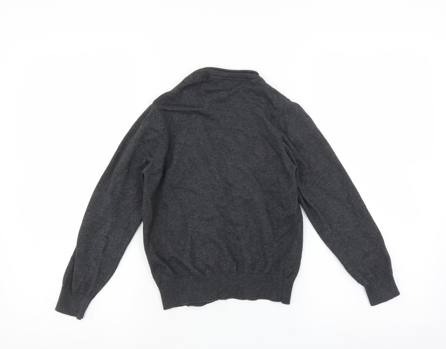 Marks and Spencer Girls Grey   Cardigan Jumper Size 7-8 Years