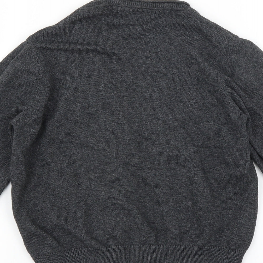 Marks and Spencer Girls Grey   Cardigan Jumper Size 7-8 Years