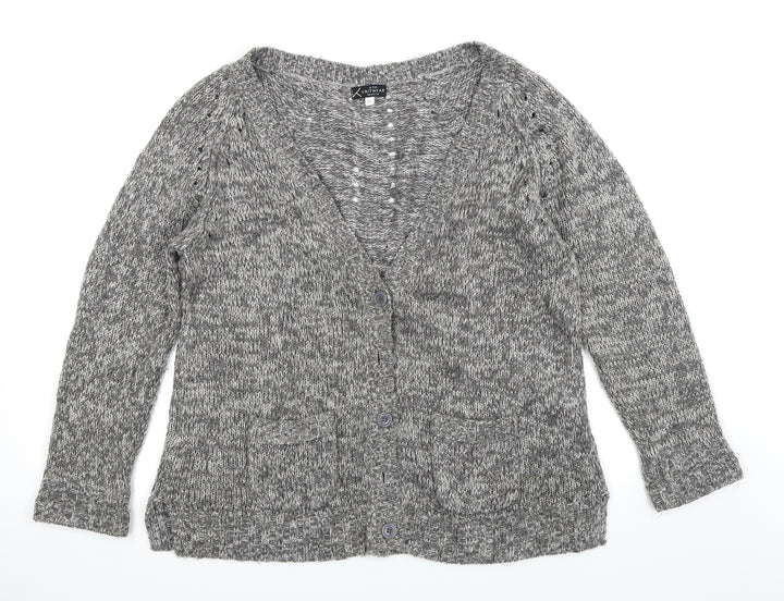 New Look Womens Grey   Cardigan Jumper Size 16